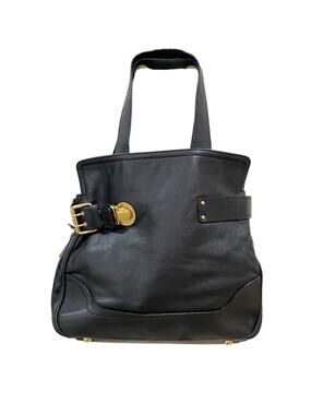 Marc Jacob’s Shoulder Bag Black Leather Gold Buckle 015RE06